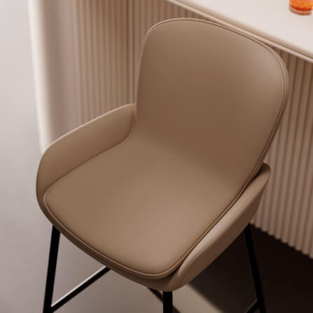 เก้าอี้บาร์ BUNISE รุ่น BS6 สไตล์หรูหราทันสมัย ขนาด 55×41×108 ซม. สีเบจ_4