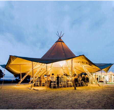 เต็นท์พีระมิดกลางแจ้ง BUNISE รุ่น P2418 แบบ TRIPLE-UNIT ขนาด 10 ม. สีน้ำตาล_7