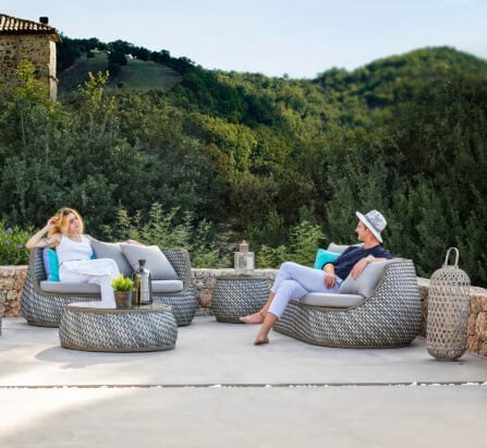 โต๊ะกลางกลม หวายเทียม BUNISE รุ่น P3403 ขนาด 98×98×33 ซม. สีน้ำตาล_10