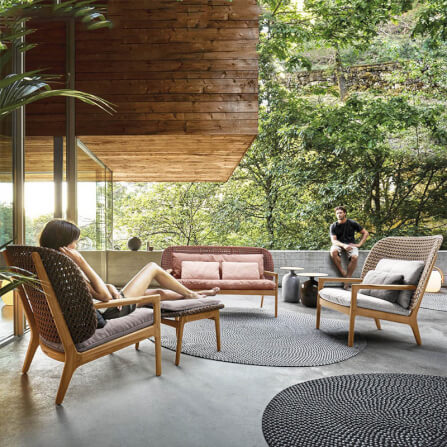 เก้าอี้สนาม BUNISE รุ่น MARAIS ขนาด 75×75×82 ซม. สีน้ำตาล (พนักพิงเตี้ย)_6