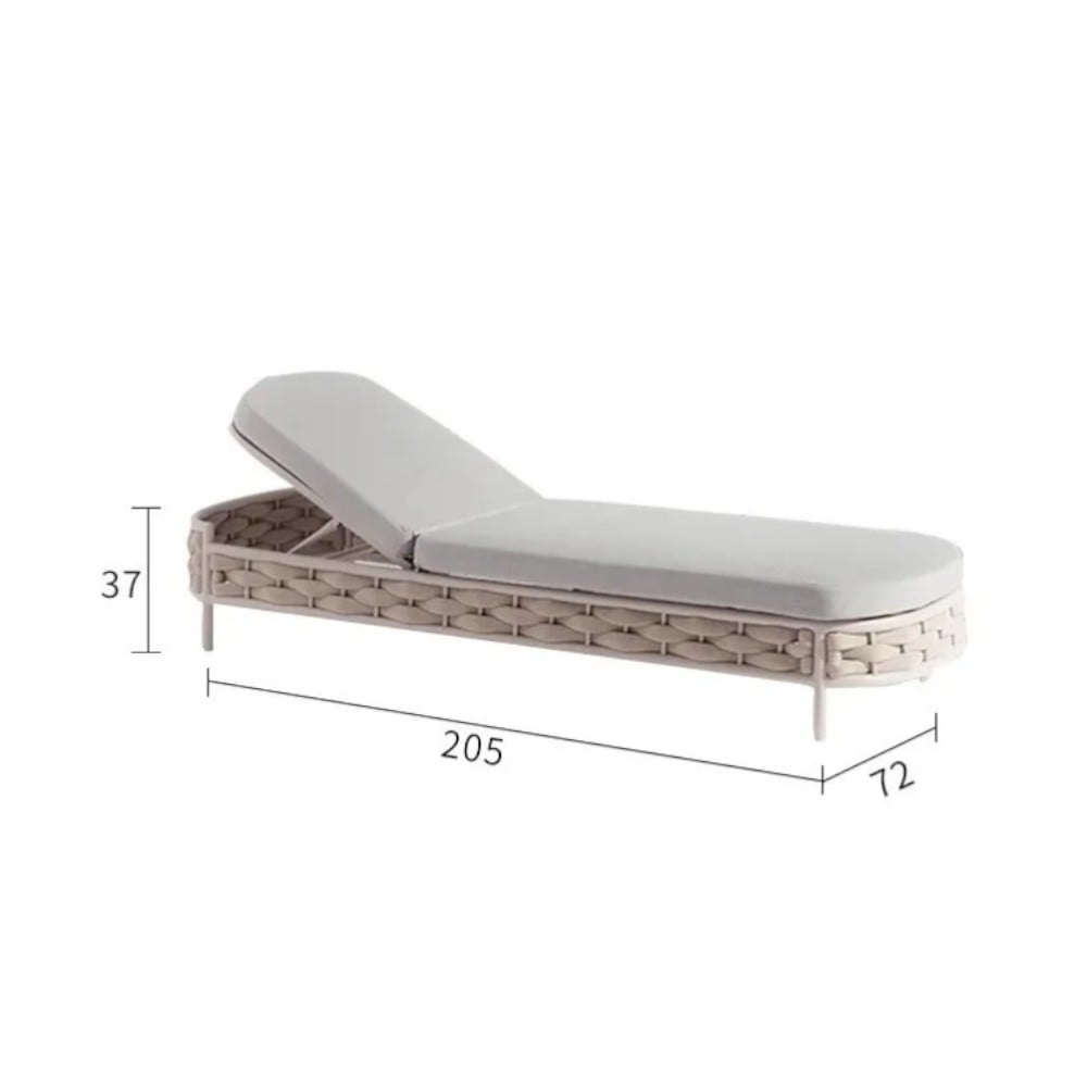 เตียงริมสระ BUNISE รุ่น PALMIRA ขนาด 205×72×37 ซม. สีเทา_1