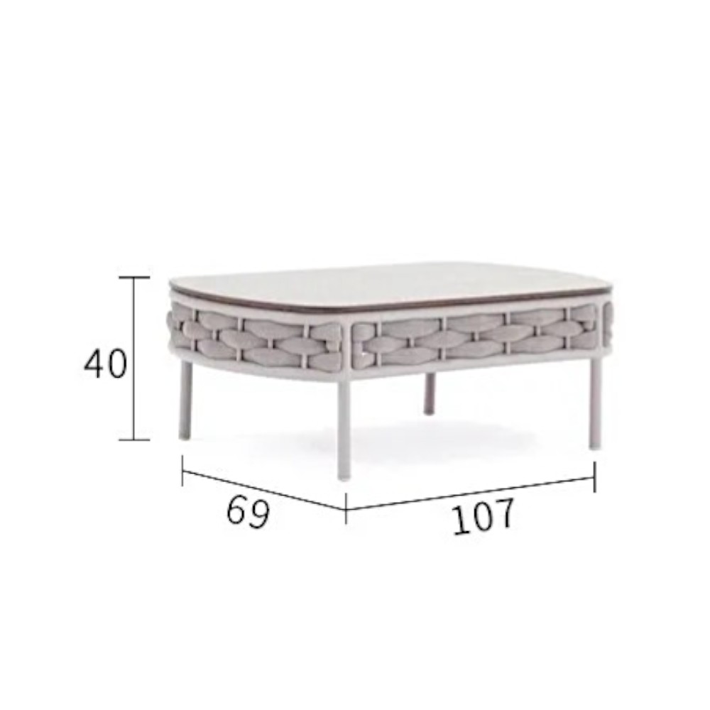 โต๊ะสนาม BUNISE รุ่น PALMIRA ขนาด 107×69×40 ซม. สีเทา_2