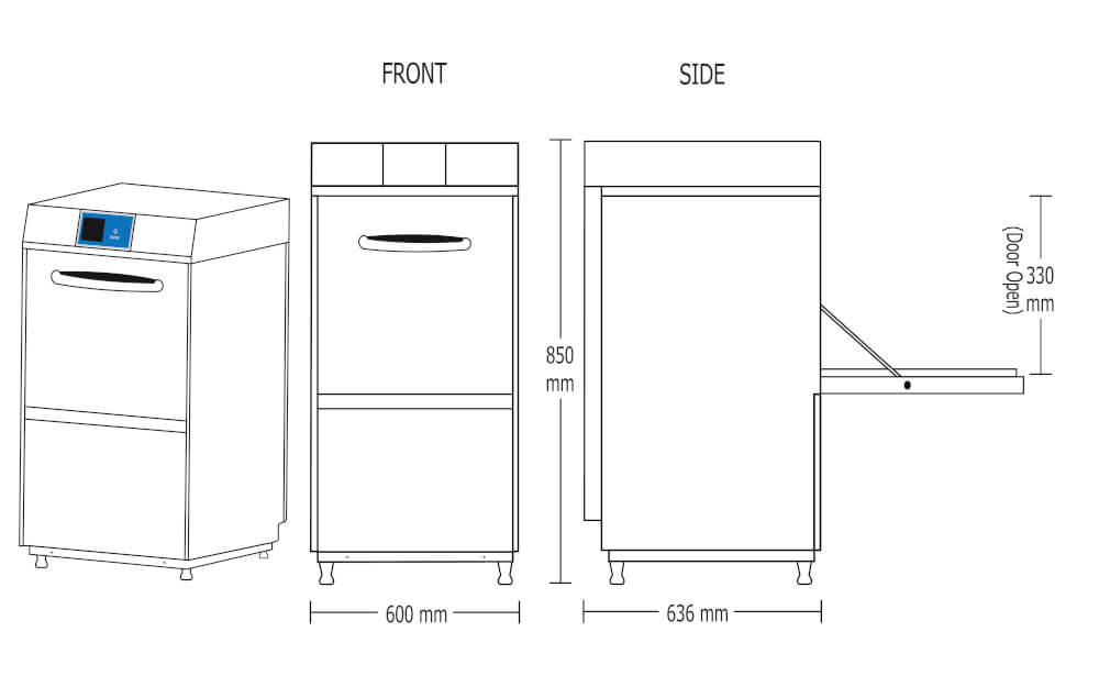 เครื่องล้างจานขนาดเล็ก DOVOSA รุ่น DOA-D1DG