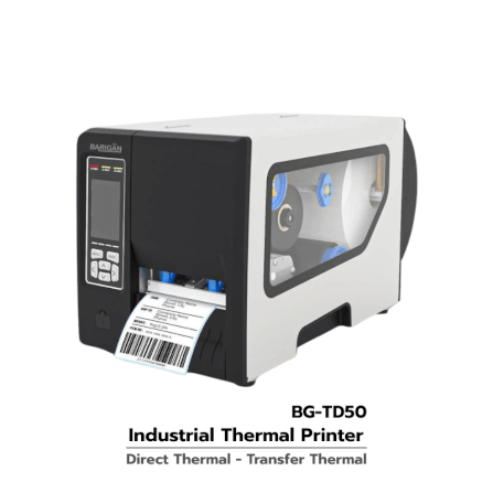 เครื่องพิมพ์ความร้อนอุตสาหกรรม BARIGÄN BG-TD50 พิมพ์ฉลาก-บาร์โค้ด 2 ระบบ DT-TT_1