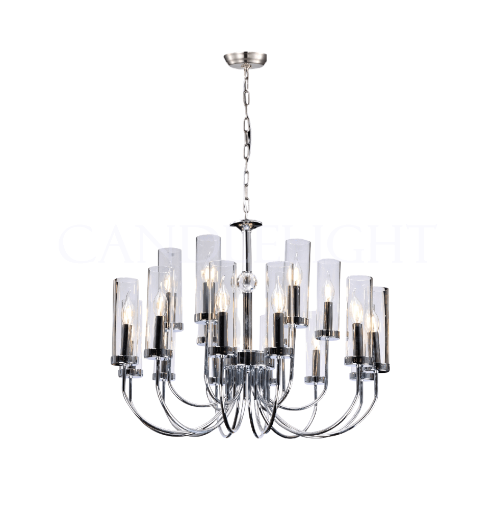 ไฟช่อ CANDLELIGHT MC-13001 สีชุบและอบเงา 20หัว