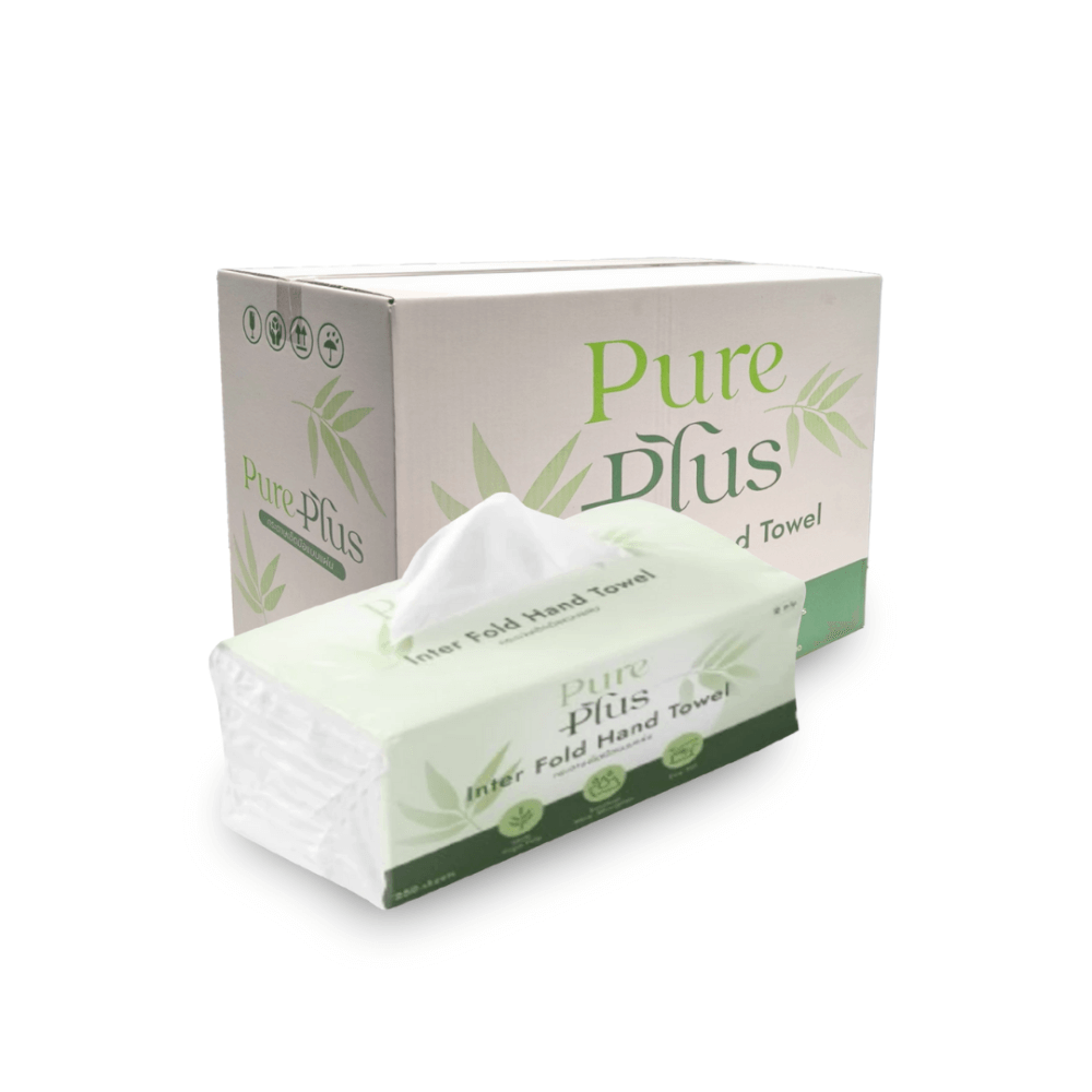 กระดาษเช็ดหน้า PEERAPAT POP UP PUREPLUS หนา 2 ชั้น 120 แผ่น 24 แพ็ก