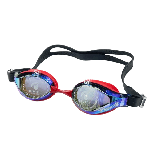 แว่นตาว่ายน้ำ VIEW รุ่น V760JASAMSKRY เหมาะสำหรับเด็กอายุ 6-12 ปี สำหรับแข่งขัน ฉาบปรอท