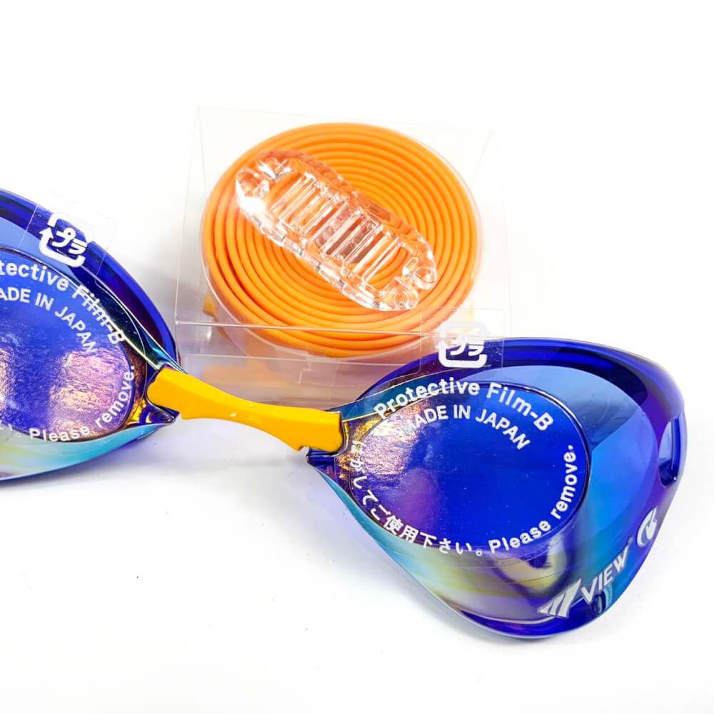 แว่นตาว่ายน้ำ VIEW รุ่น V121SAMCBLOR แว่นแข่งขัน ได้รับ FINA APPROVED ป้องกันรังสี UV