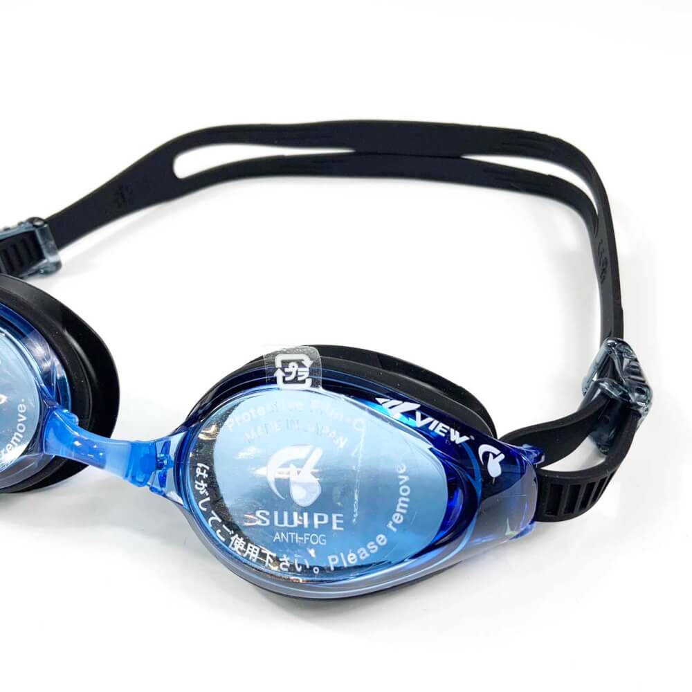 แว่นตาว่ายน้ำ VIEW รุ่น V640ASA BLBK เลนส์ช่วยป้องกันรังสี UV ซิลิโคน