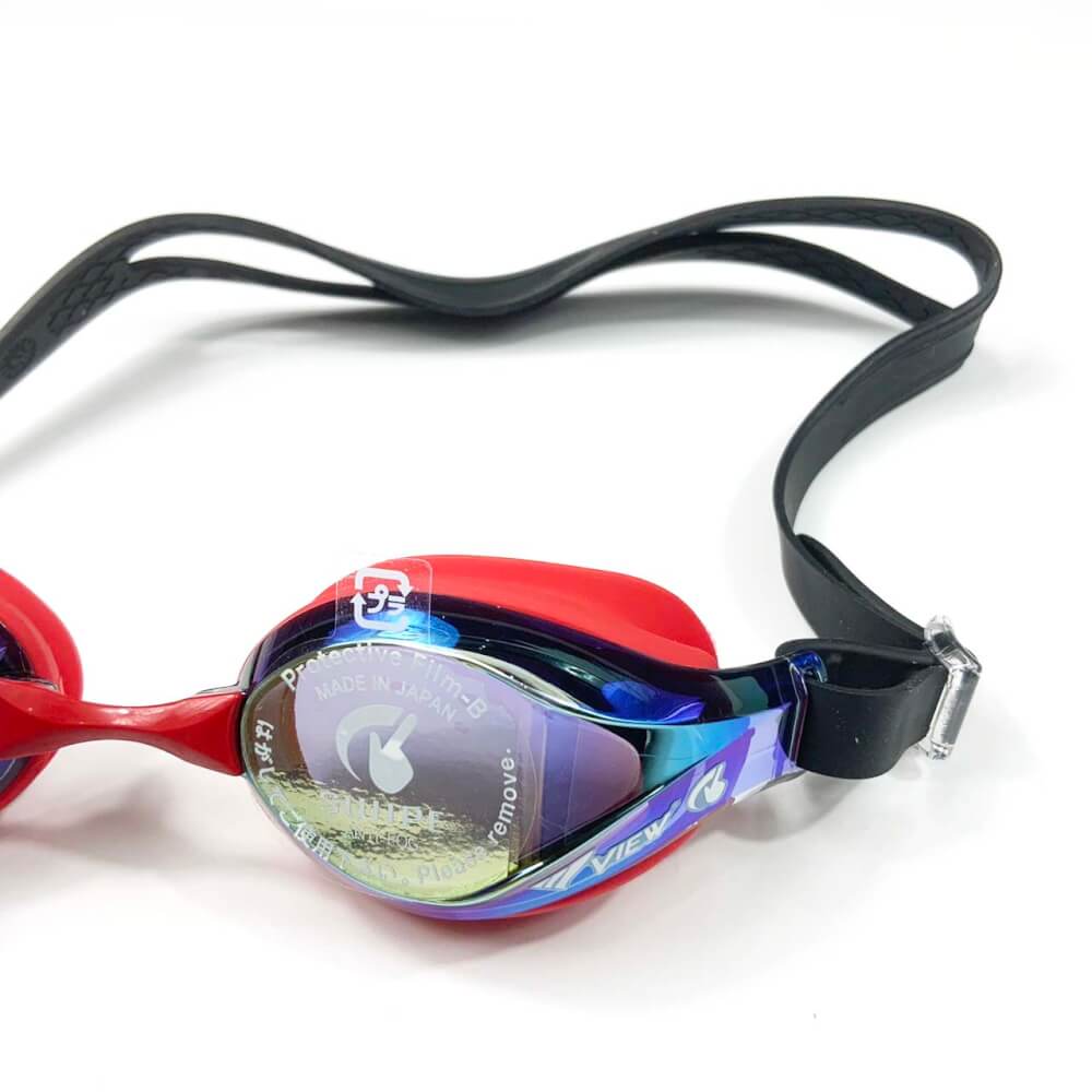 แว่นตาว่ายน้ำ VIEW รุ่น V760JASAMSKRY เหมาะสำหรับเด็กอายุ 6-12 ปี สำหรับแข่งขัน ฉาบปรอท