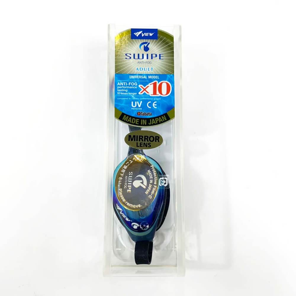 แว่นตาว่ายน้ำ VIEW รุ่น V630ASAM BKOR เลนส์ฉาบปรอทป้องกันรังสี UV ตัดแสงสะท้อน