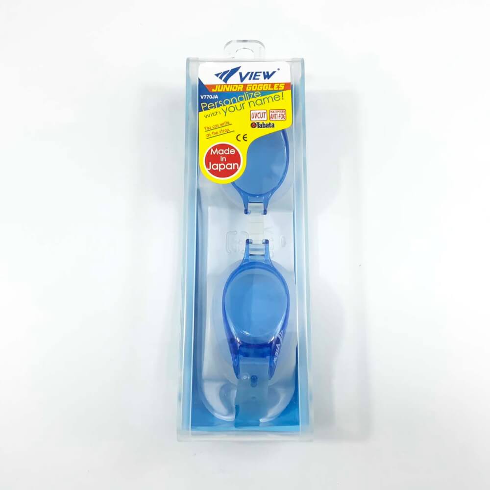 แว่นตาว่ายน้ำเด็ก VIEW รุ่น V770JA BL เหมาะสำหรับเด็กอายุ 4-9 ปี เลนส์ช่วยป้องกันรังสี UV