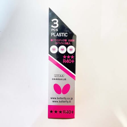 ลูกปิงปอง พลาสติก BUTTERFLY R40+ 3ดาว บรรจุ 3 ลูก สีขาว รุ่นแข่งขัน_2