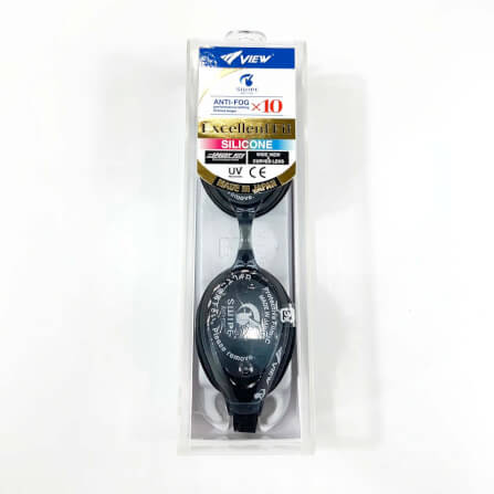 แว่นตาว่ายน้ำ VIEW รุ่น V640ASA BK เลนส์ช่วยป้องกันรังสี UV ซิลิโคน_3