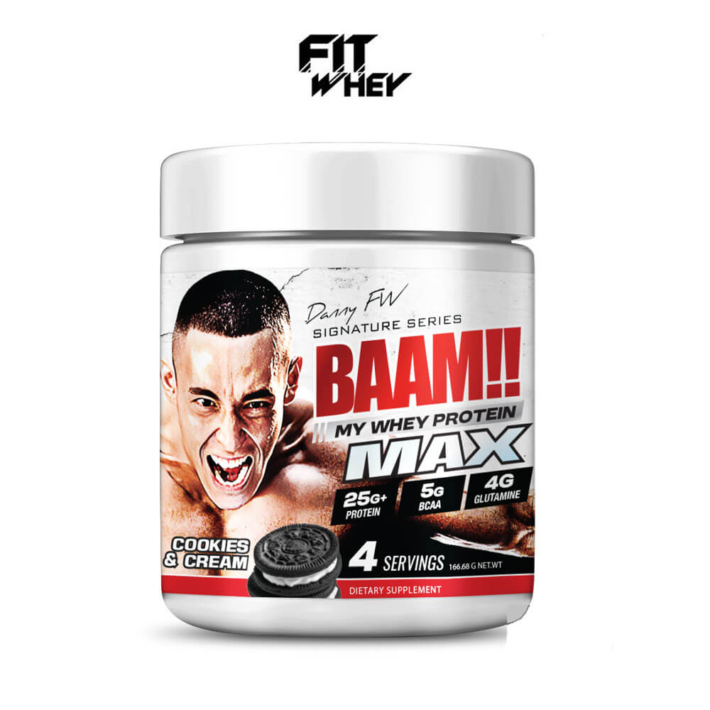 เวย์โปรตีน BAAM MY WHEY PROTEIN MAX - 4 SERVINGS COOKIES & CREAM