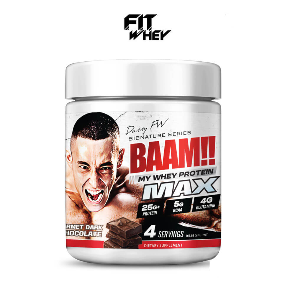 เวย์โปรตีน BAAM MY WHEY PROTEIN MAX - 4 SERVINGS DARK CHOCOLATE