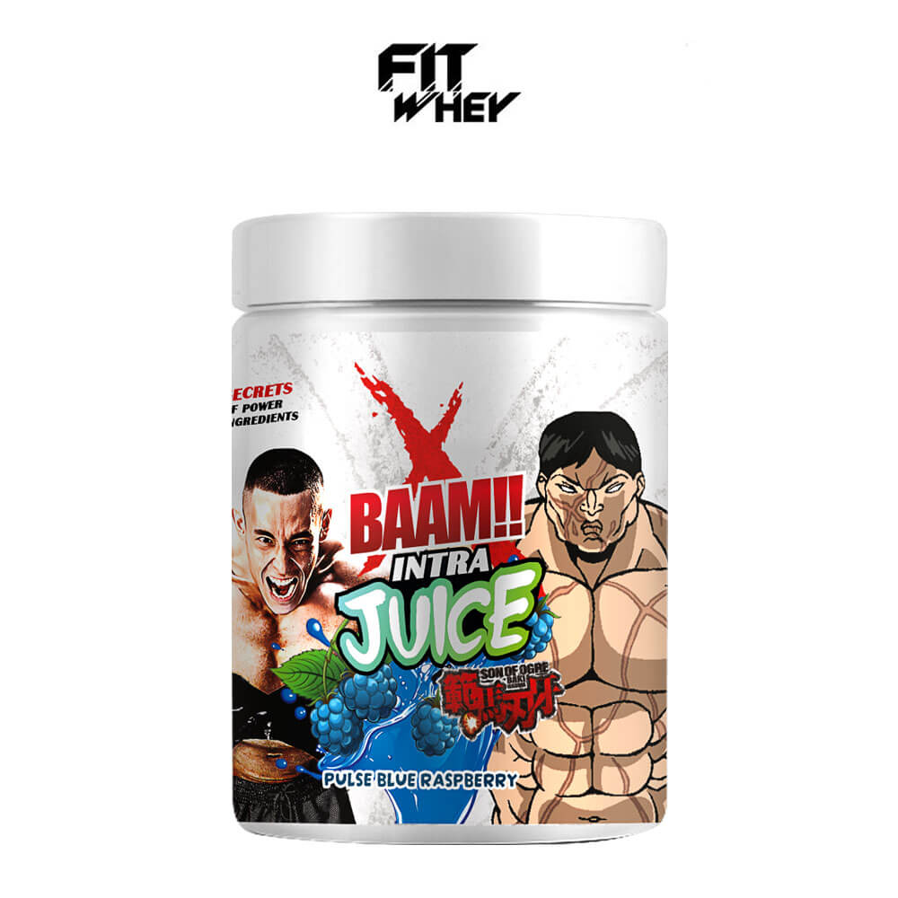 เครื่องดื่มระหว่างออกกำลังกาย BAAM INTRA JUICE - 30 SERVINGS BLUE RASPBERRY | BCAA 7G + GLUTAMINE 2.5G + ELECTROLYTES 1100MG