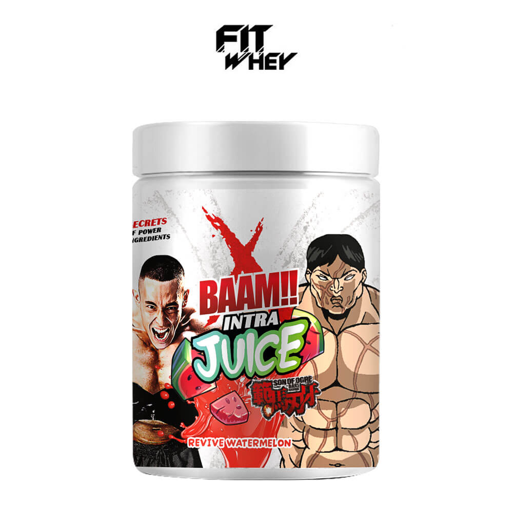 เครื่องดื่มระหว่างออกกำลังกาย BAAM INTRA JUICE - 30 SERVINGS WATERMELON | BCAA 7G + GLUTAMINE 2.5G + ELECTROLYTES 1100MG