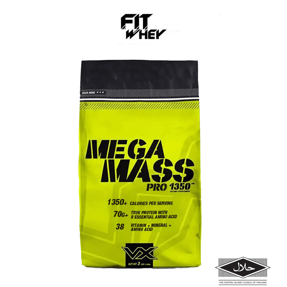เวย์โปรตีน 70 กรัม VITAXTRONG MEGA MASS PRO 1350 - 3 LB COOKIES & CREAM