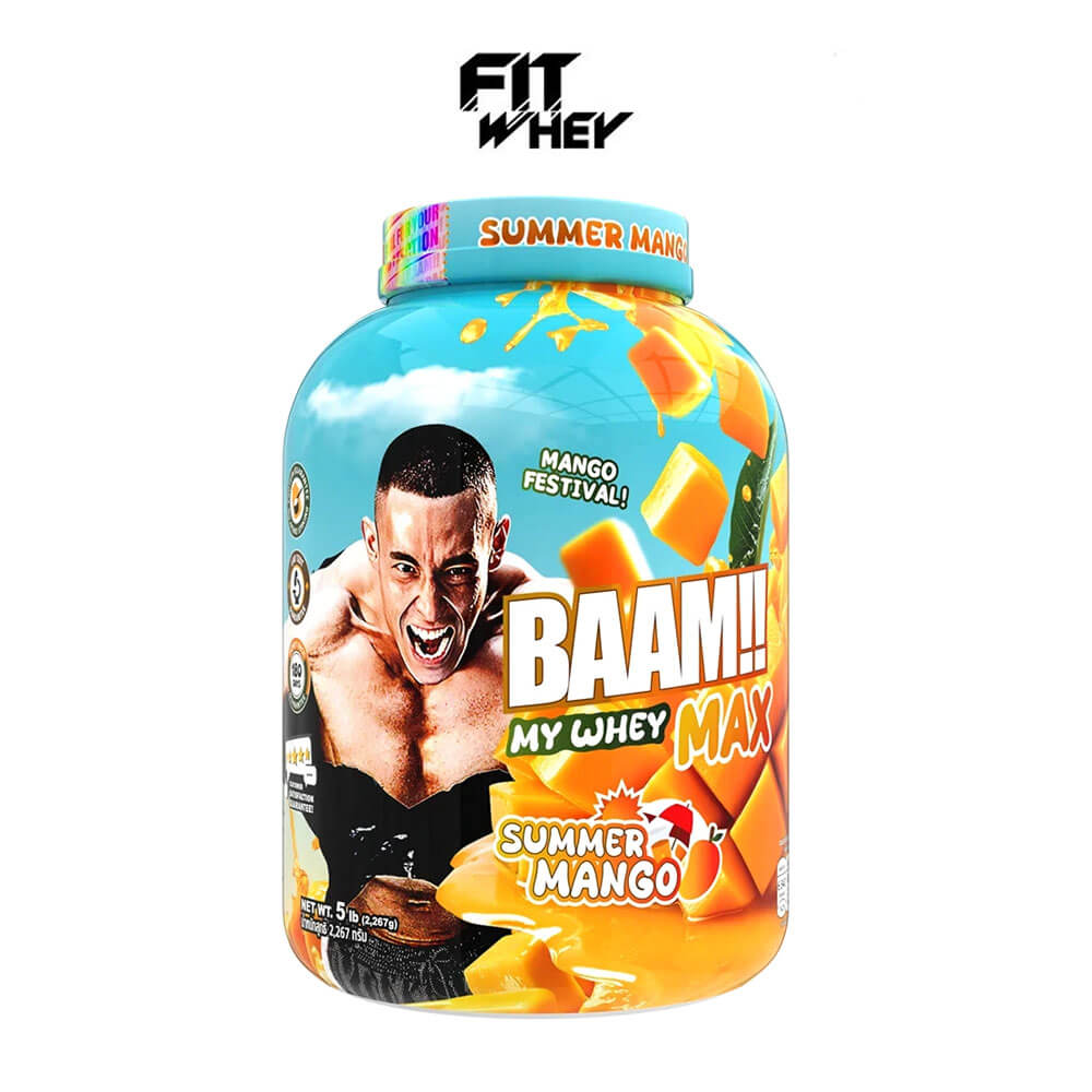 เวย์โปรตีน BAAM MY WHEY PROTEIN MAX - 5 LB MANGO_1