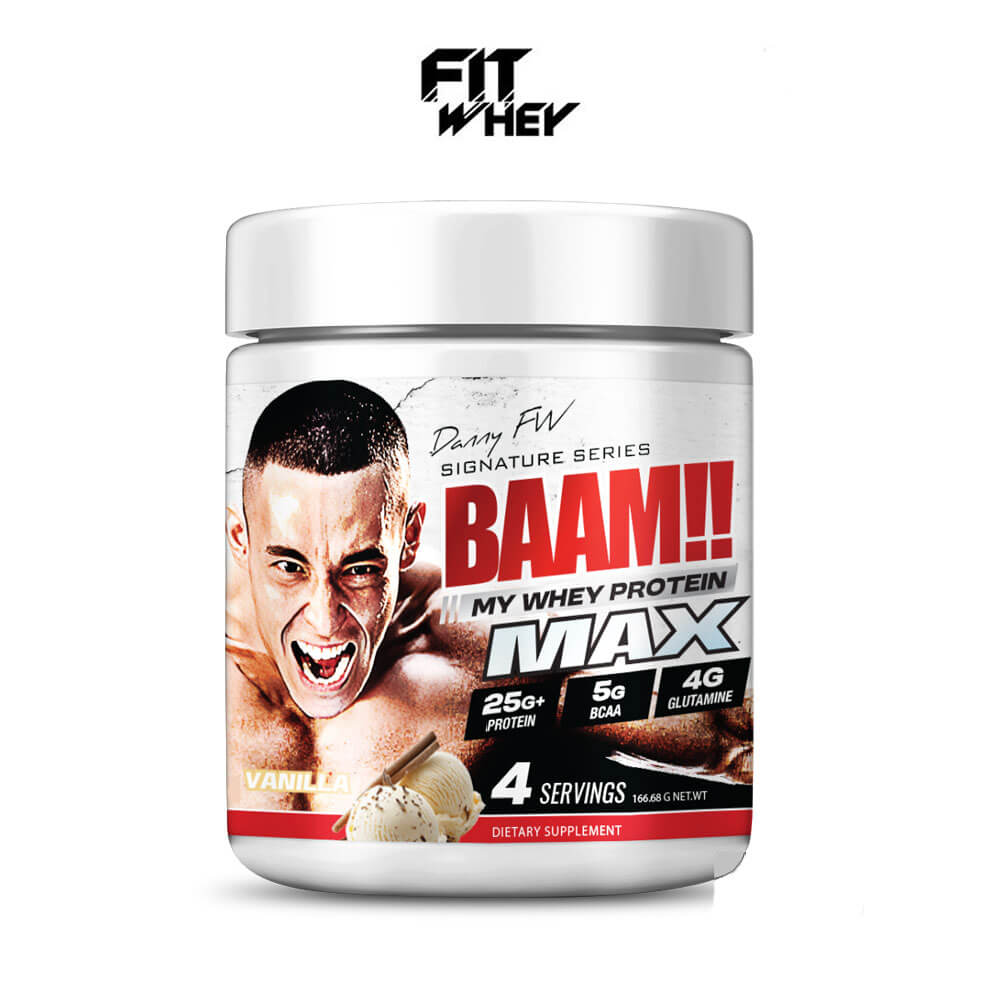 เวย์โปรตีน BAAM MY WHEY PROTEIN MAX - 4 SERVINGS VANILLA