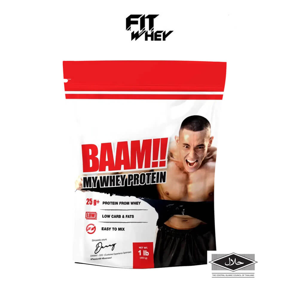 เวย์โปรตีน BAAM MY WHEY PROTEIN MAX - 1 LB ORANGE YUZU_1