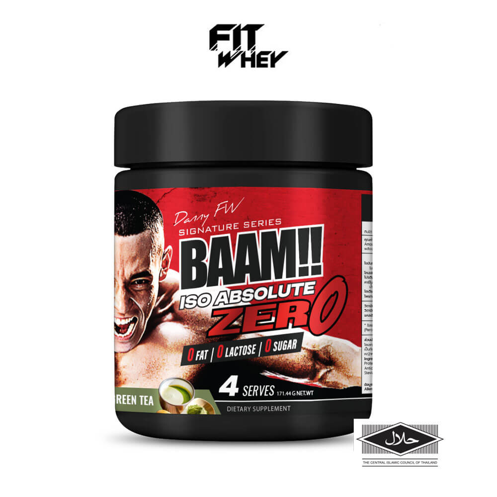เวย์โปรตีนไอโซเลท BAAM ISO ABSOLUTE ZERO - 4 SERVINGS MATCHA GREEN TEA