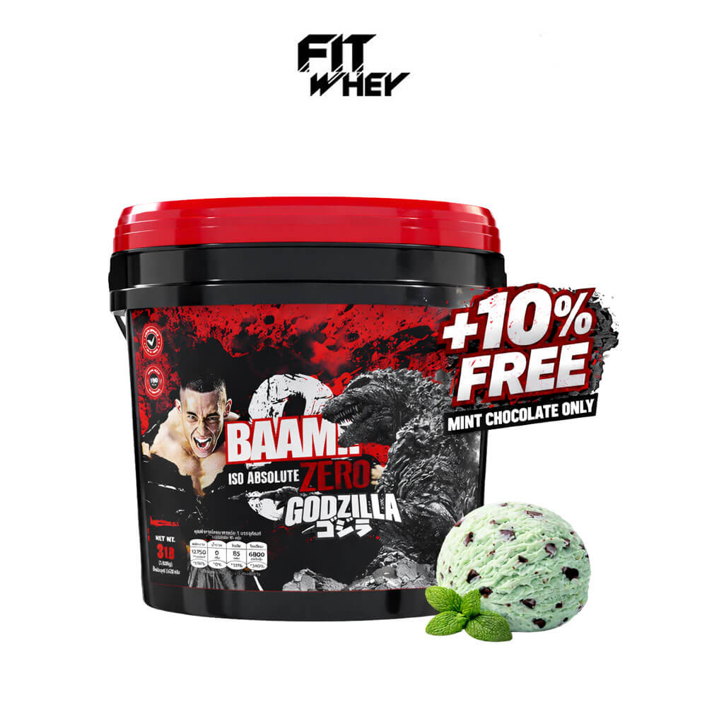 เวย์โปรตีนไอโซเลท BAAM ISO ABSOLUTE ZERO - 8 LB +10% MINT CHOCO [BUCKET GODZILLA]