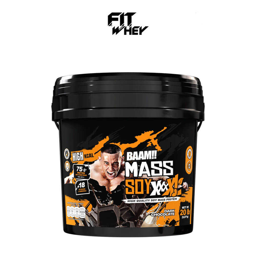 ซอยโปรตีนเพิ่มน้ำหนัก BAAM MASS SOY XXXXL - 20 LB DARK CHOCOLATE