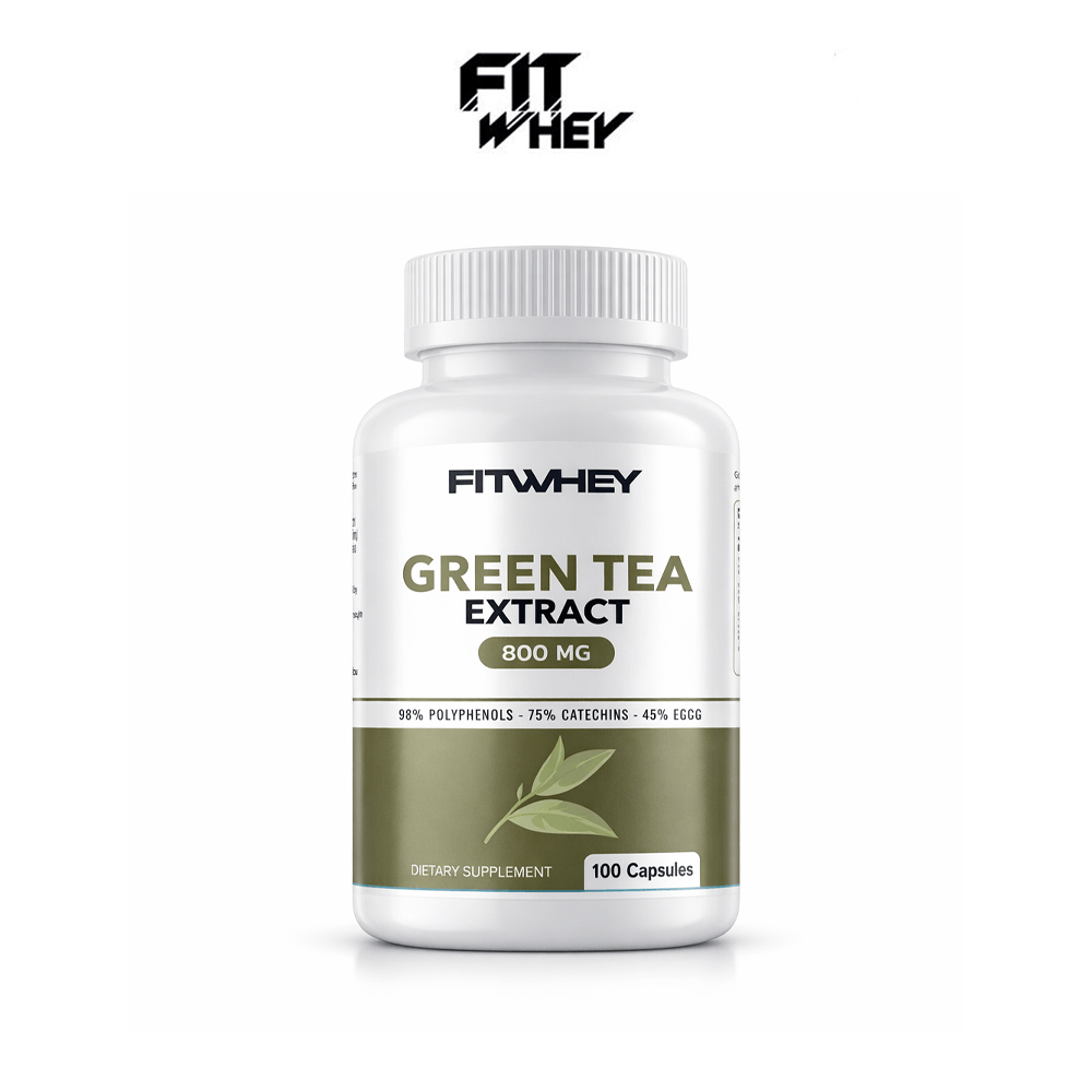 ผลิตภัณฑ์เสริมอาหาร FITWHEY SUPPLEMENTS GREEN TEA EXTRACT 800 MG - 100 แคปซูล