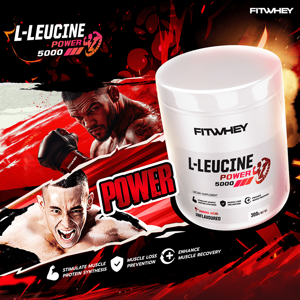 ผลิตภัณฑ์เสริมอาหาร FITWHEY SUPPLEMENTS L-LEUCINE 5000 300 G