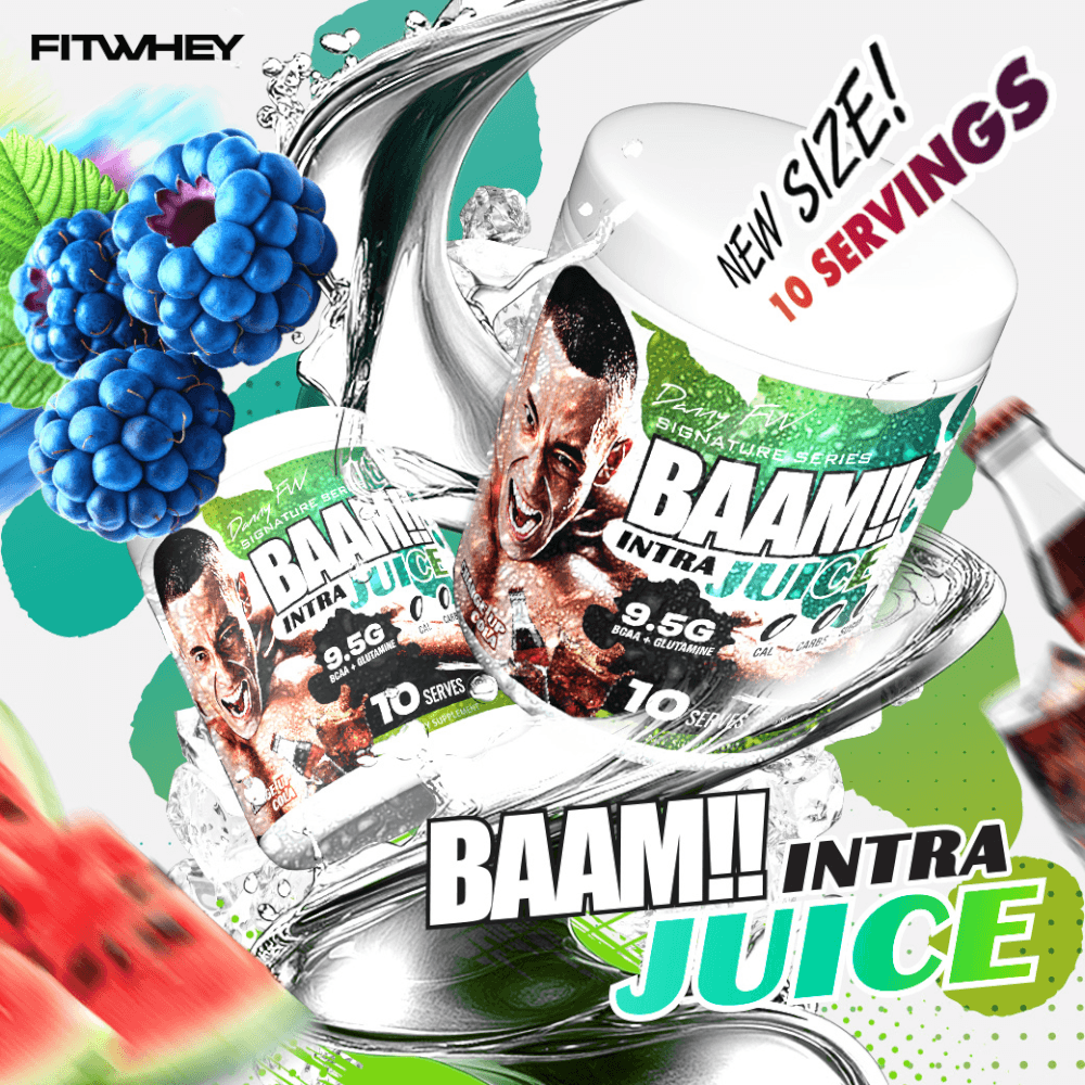 เครื่องดื่มระหว่างออกกำลังกาย BAAM INTRA JUICE - 10 SERVINGS COLA | BCAA 7G + GLUTAMINE 2.5G + ELECTROLYTES 1100MG