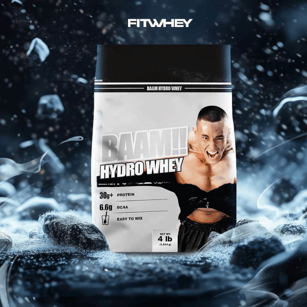 เวย์โปรตีนไฮโดรไลซ์ BAAM HYDRO WHEY - 4 LB GREEN APPLE
