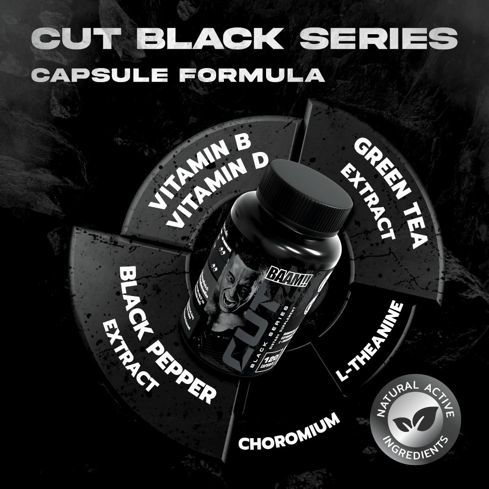 ผลิตภัณฑ์อาหารเสริมแคปซูล BAAM CUT BLACK SERIES CAPSULES