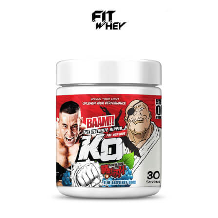 อาหารเสริมก่อนออกกำลังกาย BAAM K.O. PRE-WORKOUT - BLUE RASPBERRY HOOK_0