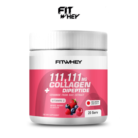ผลิตภัณฑ์เสริมอาหาร FITWHEY COLLAGEN DIPEPTIDE + CERAMIDE + NIACINAMIDE + VITAMIN C - MIXED BERRY_0