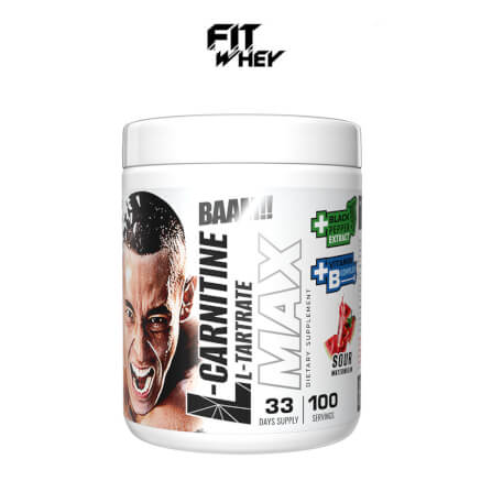 แอล-คาร์นิทีน BAAM L-CARNITINE L-TARTRATE MAX - 100 SERVINGS SOUR WATERMELON_1