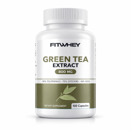 ผลิตภัณฑ์เสริมอาหาร FITWHEY SUPPLEMENTS GREEN TEA EXTRACT 800 MG - 100 แคปซูล_2
