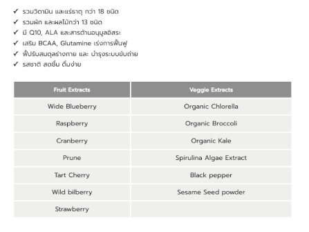 วิตามินรวมจากผักผลไม้ 13 ชนิด VITAXTRONG MULTI GREEN - 30 SERVINGS TROPICAL FRUIT_2
