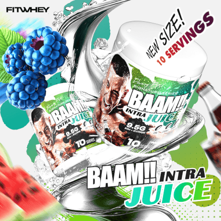 เครื่องดื่มระหว่างออกกำลังกาย BAAM INTRA JUICE - 10 SERVINGS BLUE RASPBERRY | BCAA 7G + GLUTAMINE 2.5G + ELECTROLYTES 1100MG_2
