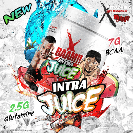 เครื่องดื่มระหว่างออกกำลังกาย BAAM INTRA JUICE - 30 SERVINGS WATERMELON | BCAA 7G + GLUTAMINE 2.5G + ELECTROLYTES 1100MG_2