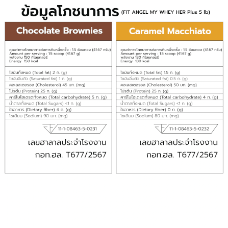 เวย์โปรตีนสำหรับผู้หญิง FIT ANGEL MY WHEY HER - 5 LB CARAMEL MACCHIATO_7