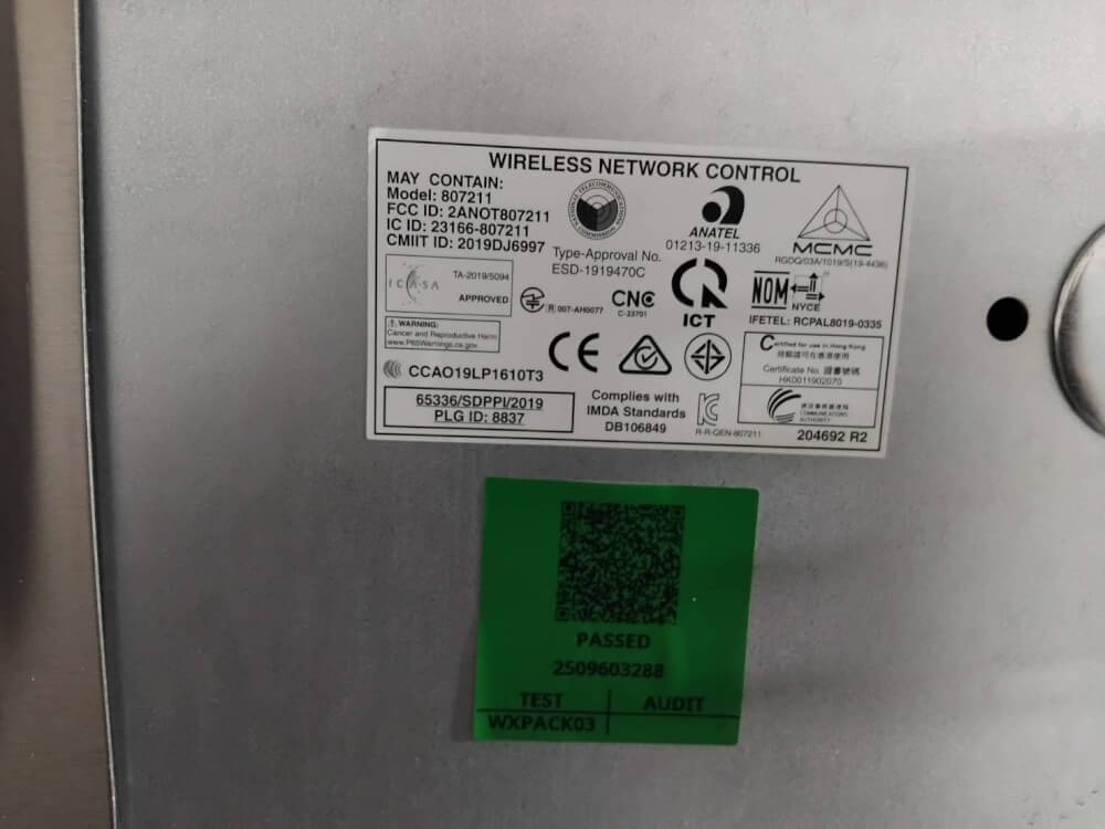 เครื่องซักผ้าอุตสาหกรรม PRIMUS รุ่นปุ่มกด 18 KG.