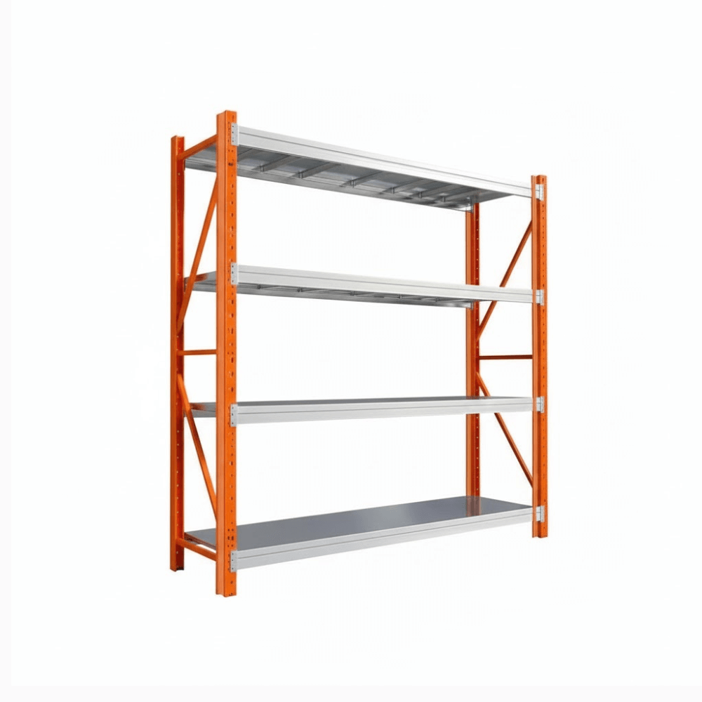 ชั้นวางของโล่ง 4 ชั้น ELIFE 200X200X40 ซม. สีส้ม/เทา