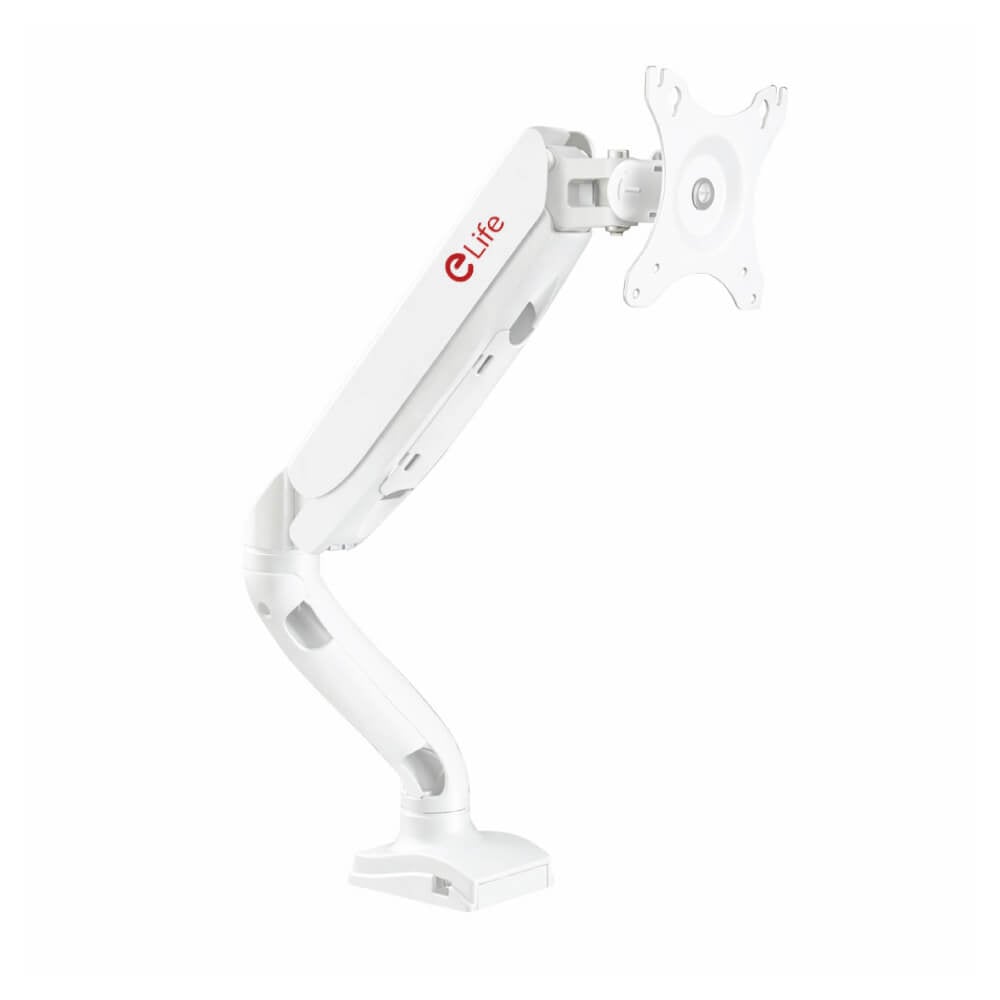 แขนจับจอมอนิเตอร์ 1 แขน ELIFE CS95 หมุนได้360° สีขาว_0