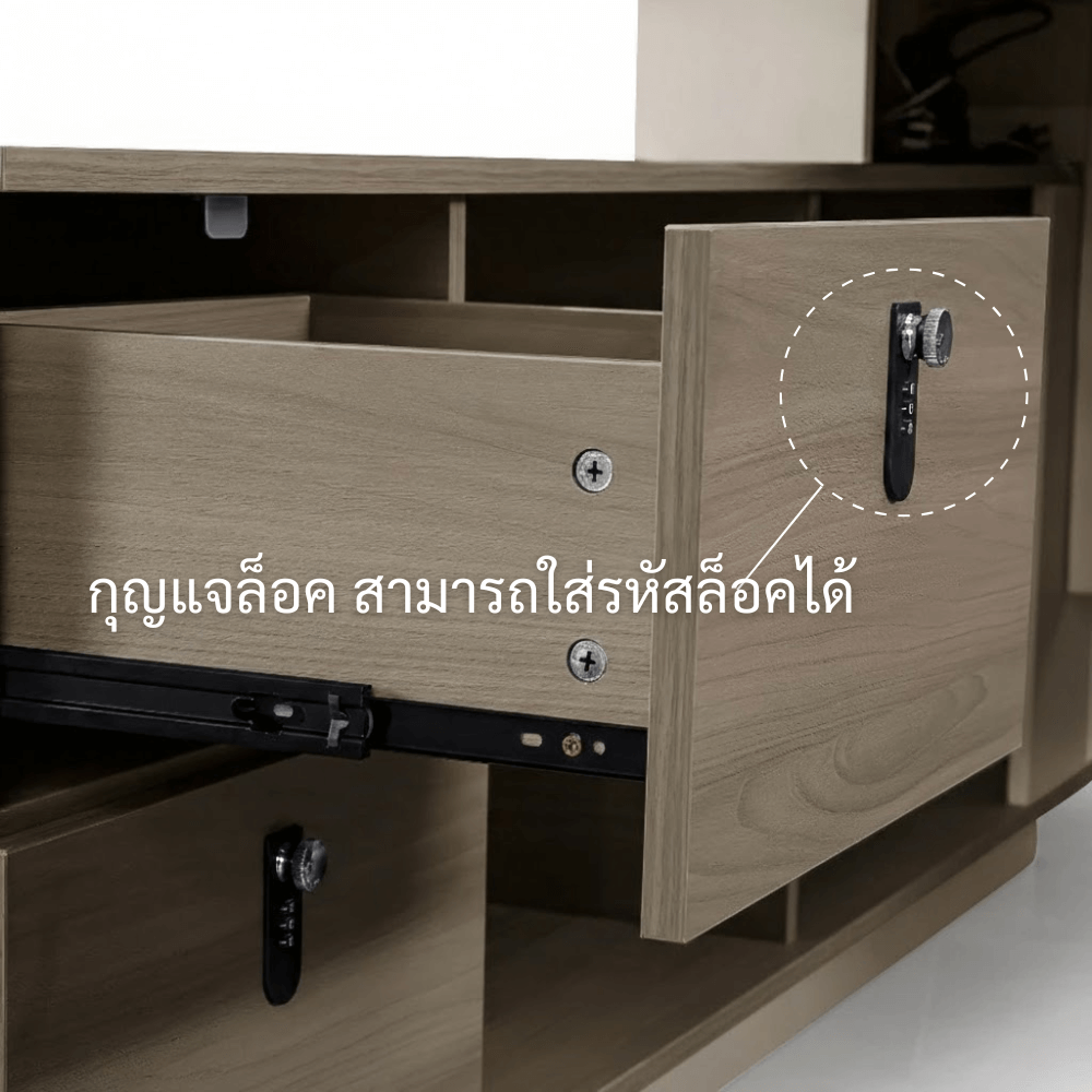 โต๊ะทำงาน ELIFE 220 ซม. ดีไซน์โมเดิร์น_3