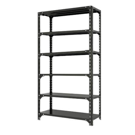 ชั้นวางของโล่ง 6 ชั้น ELIFE 195X100X40 สีดำ_0