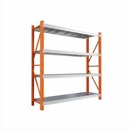 ชั้นวางของโล่ง 4 ชั้น ELIFE 200X200X40 ซม. สีส้ม/เทา_0