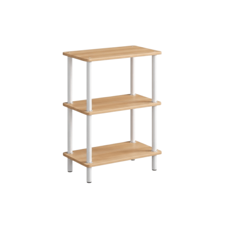 ชั้นวางของ 3 ชั้น ELIFE สีขาว/ลายไม้อ่อน_0