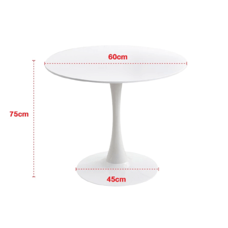 โต๊ะกลมฐานกลม ELIFE รุ่น RT03 ขนาด 60 ซม. สีขาว_1